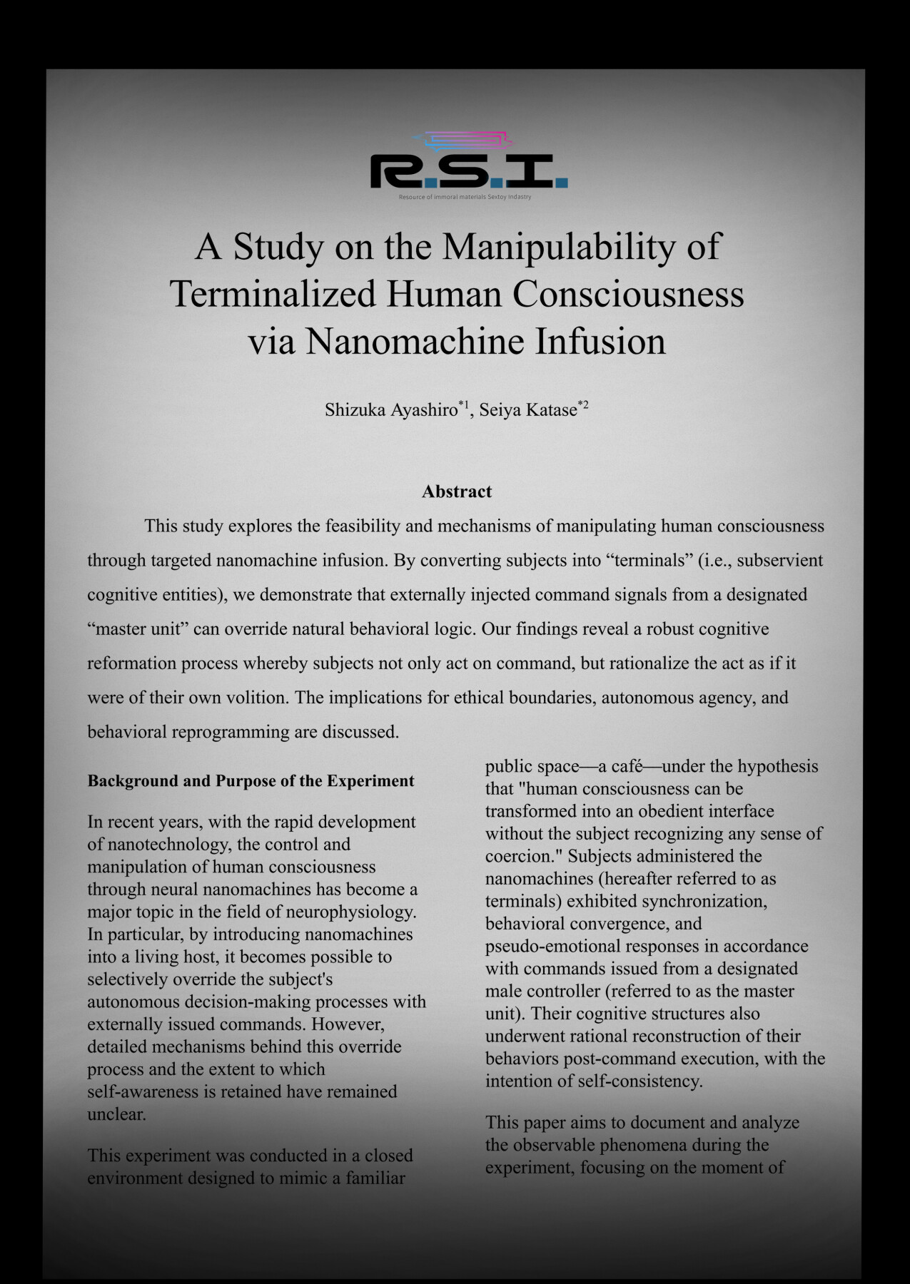 Hentai Manga Comic-Considerations regarding the possibility of manipulating terminal female populations by administering nanomachines-Read-30